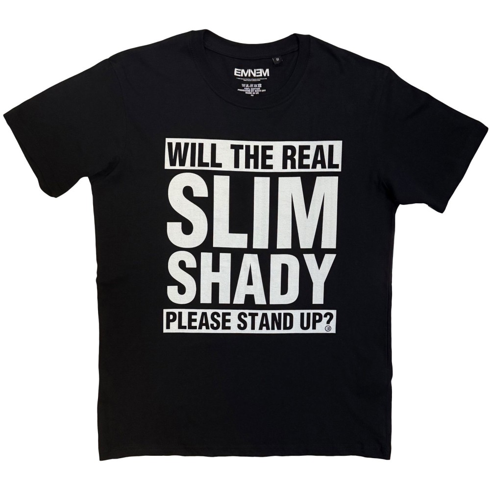 Eminem - Please Stand Up Heren Tshirt - Zwart
